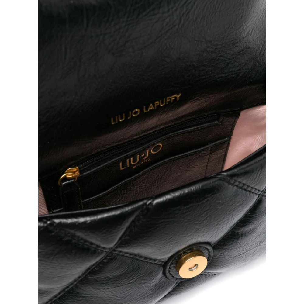 Liu Jo Zwarte Diamantquilted Schoudertas Black Dames