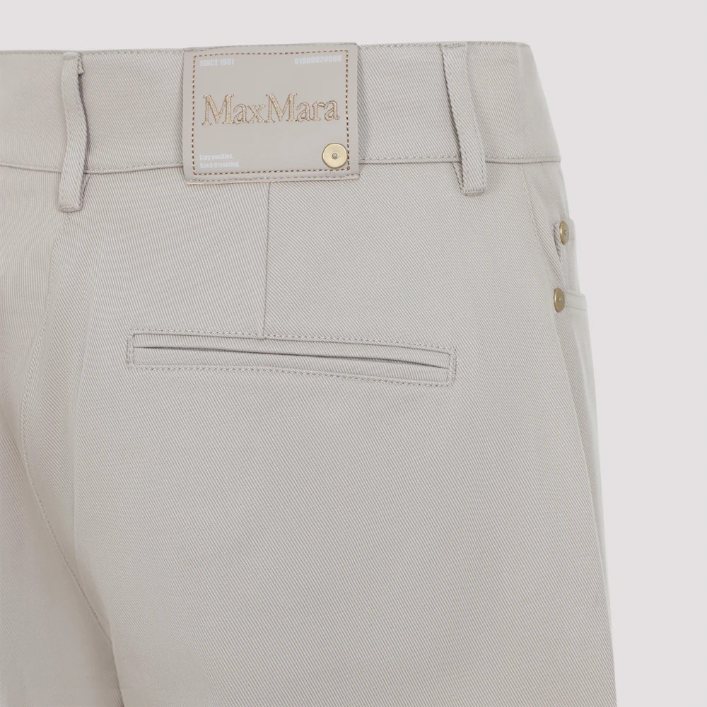 Max Mara Wijde Chino Broek in Beige Dames