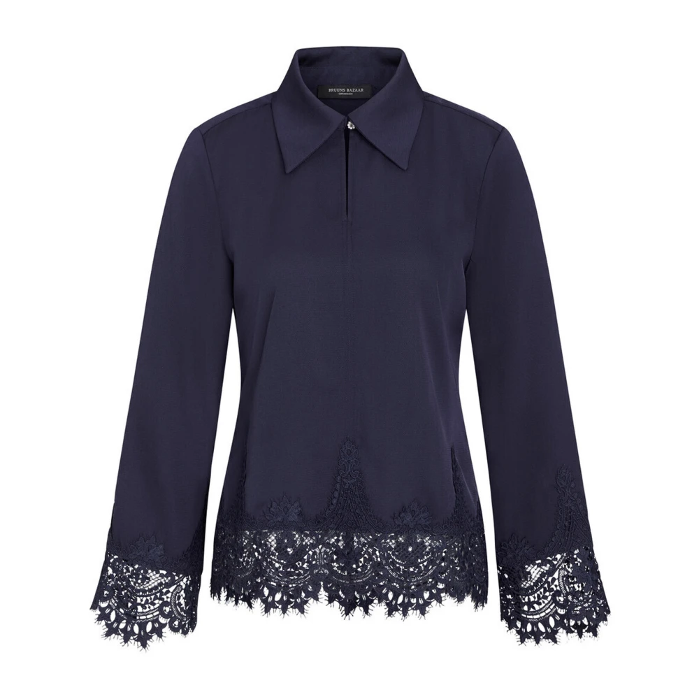 Bruuns Bazaar Geborduurde Blouse Cedarsbbelaina Style Blue Dames