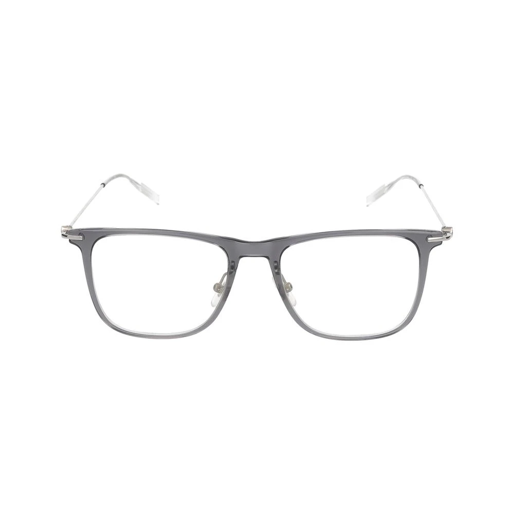 Montblanc Men's Gray Rectangle Eyeglasses - Glasses - 53 Mm - Accessories