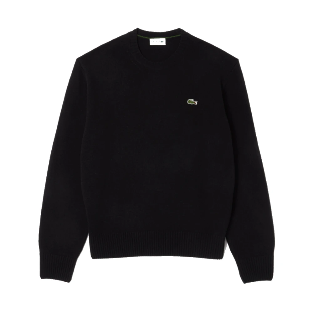 Lacoste Mannelijk Zwart Truien & Vesten Heren, S, Wol, Rondgebreide Trui