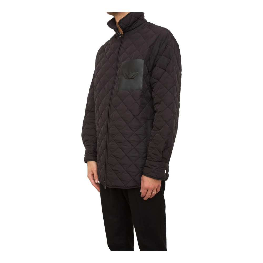 Emporio Armani Zwarte Blouson Jas Black Heren