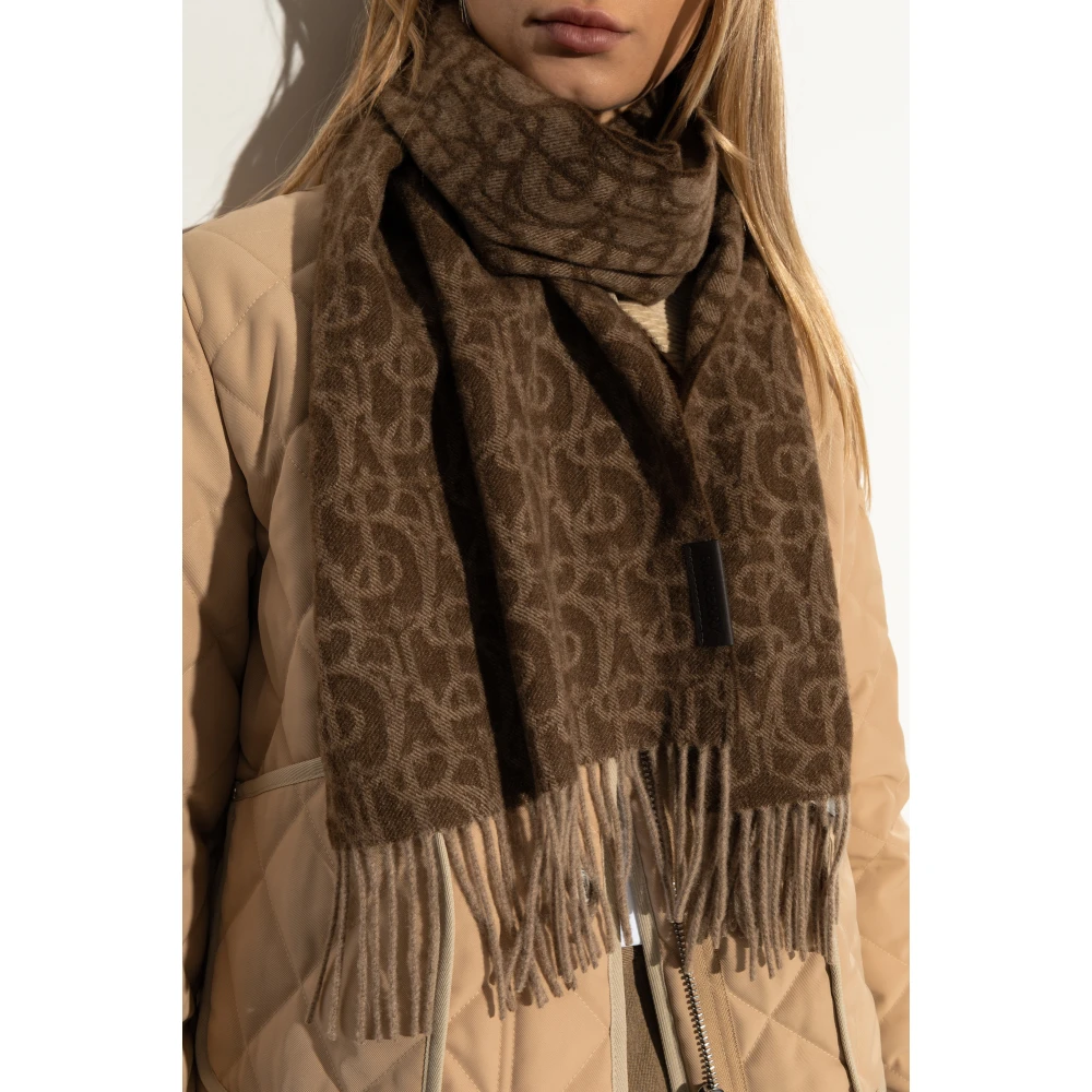 Burberry Kasjmier sjaal met franjes Brown Unisex