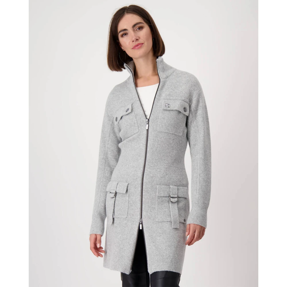monari Gebreid Vest Gray Dames