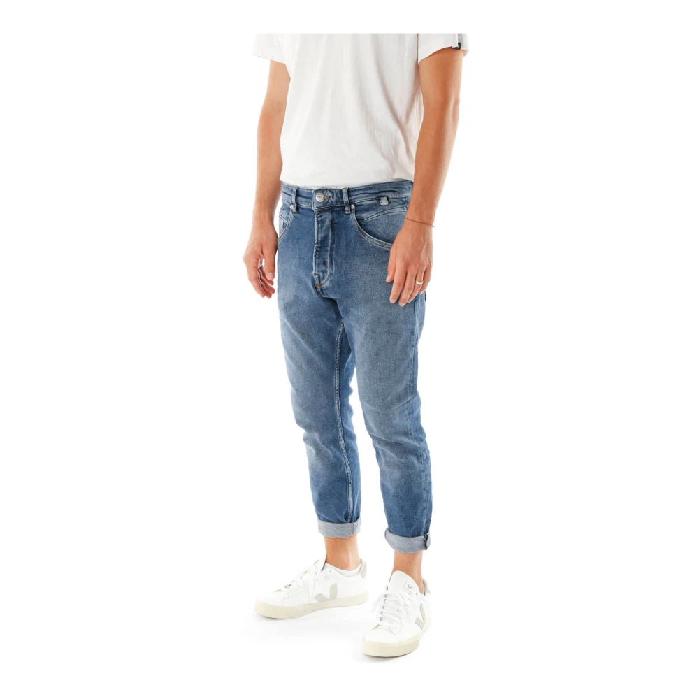 Gabba Hoge Taille Tapered Fit Jeans Blue Heren