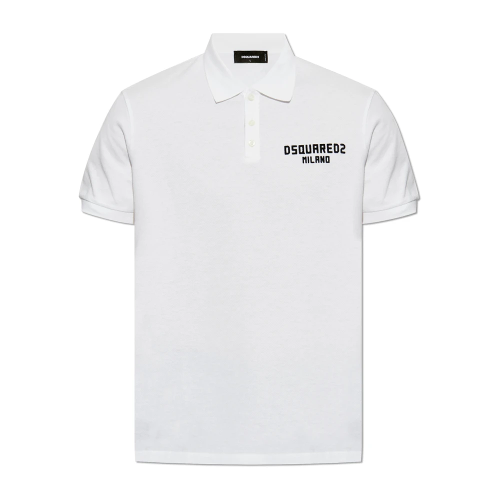 Dsquared2 Polo met logo White Heren