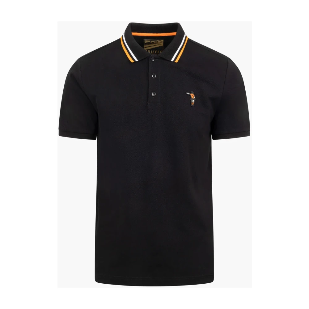 Cruyff Gestreept Polo Shirt Zwart Heren Black Heren