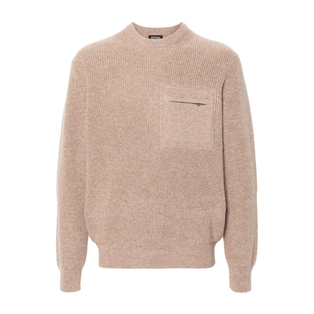 Ermenegildo Zegna Zwarte Sweatshirt Aw24 Herenmode Beige Heren