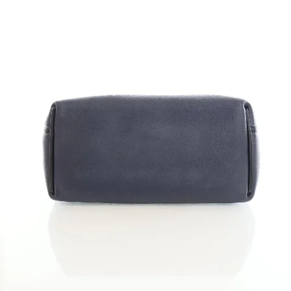 Hermès Vintage Pre-owned Leather handbags Blue Dames