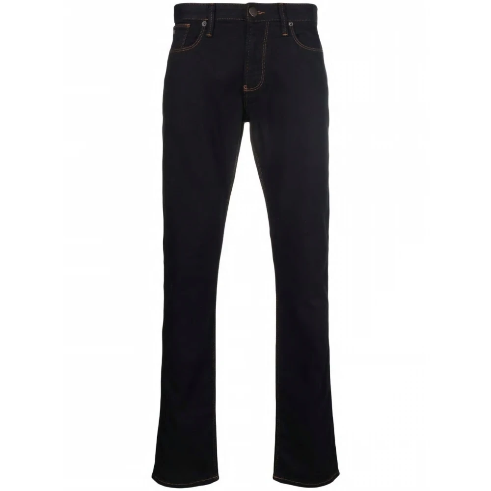 Emporio Armani 5-Pocket Jeans voor Moderne Mannen Black Heren