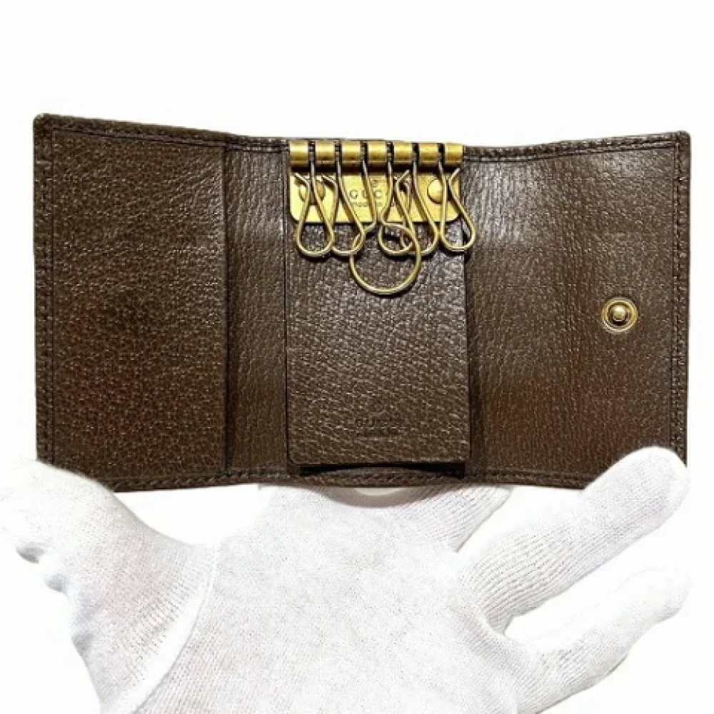 Gucci Vintage Pre-owned Plastic key-holders Brown Unisex