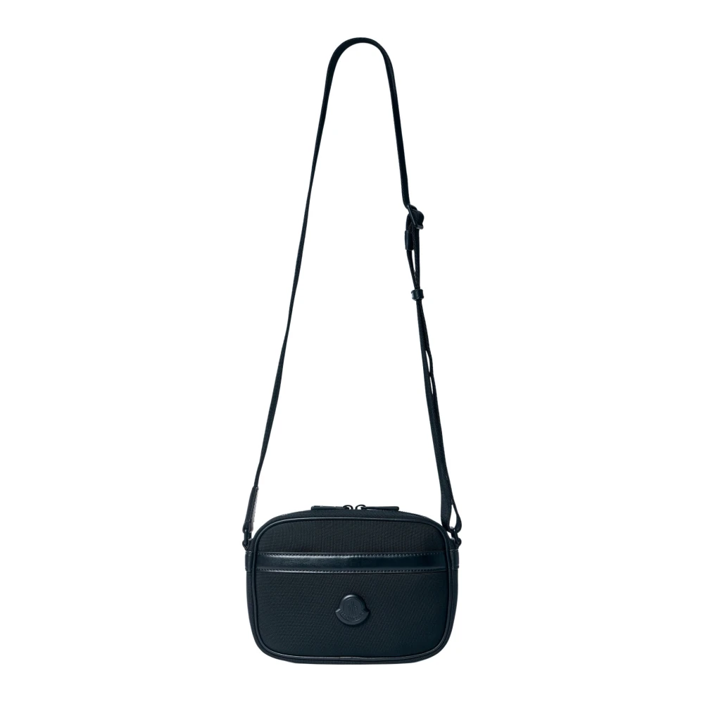 Moncler Crossbody tas met leren afwerking Black Heren