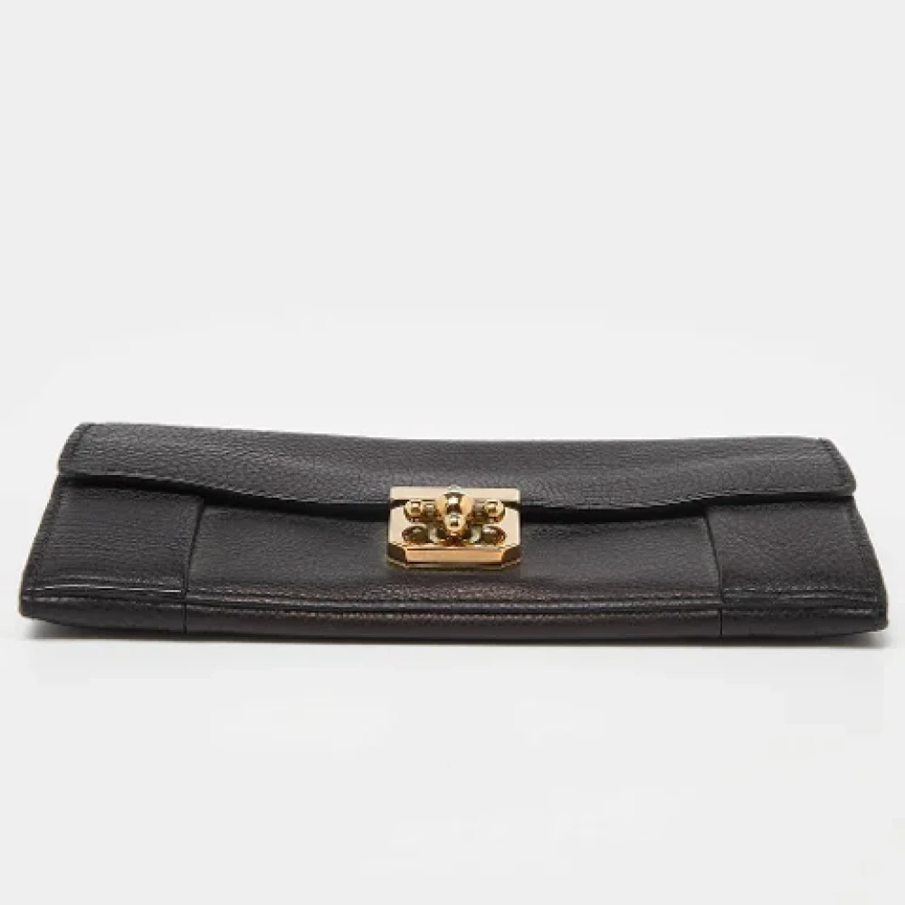 Chloé Pre-owned Leather wallets Black Dames