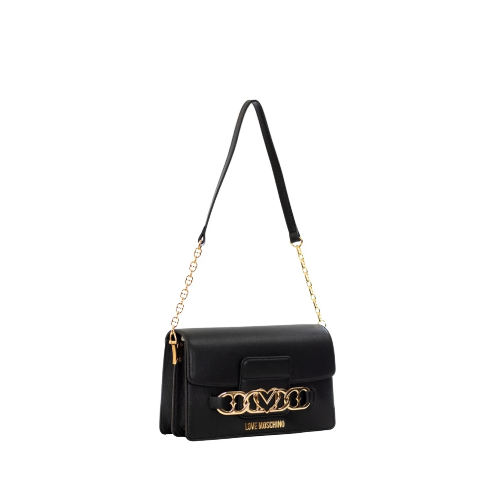 Moschino Zwarte Schoudertas Chic Modern Ontwerp Black Dames