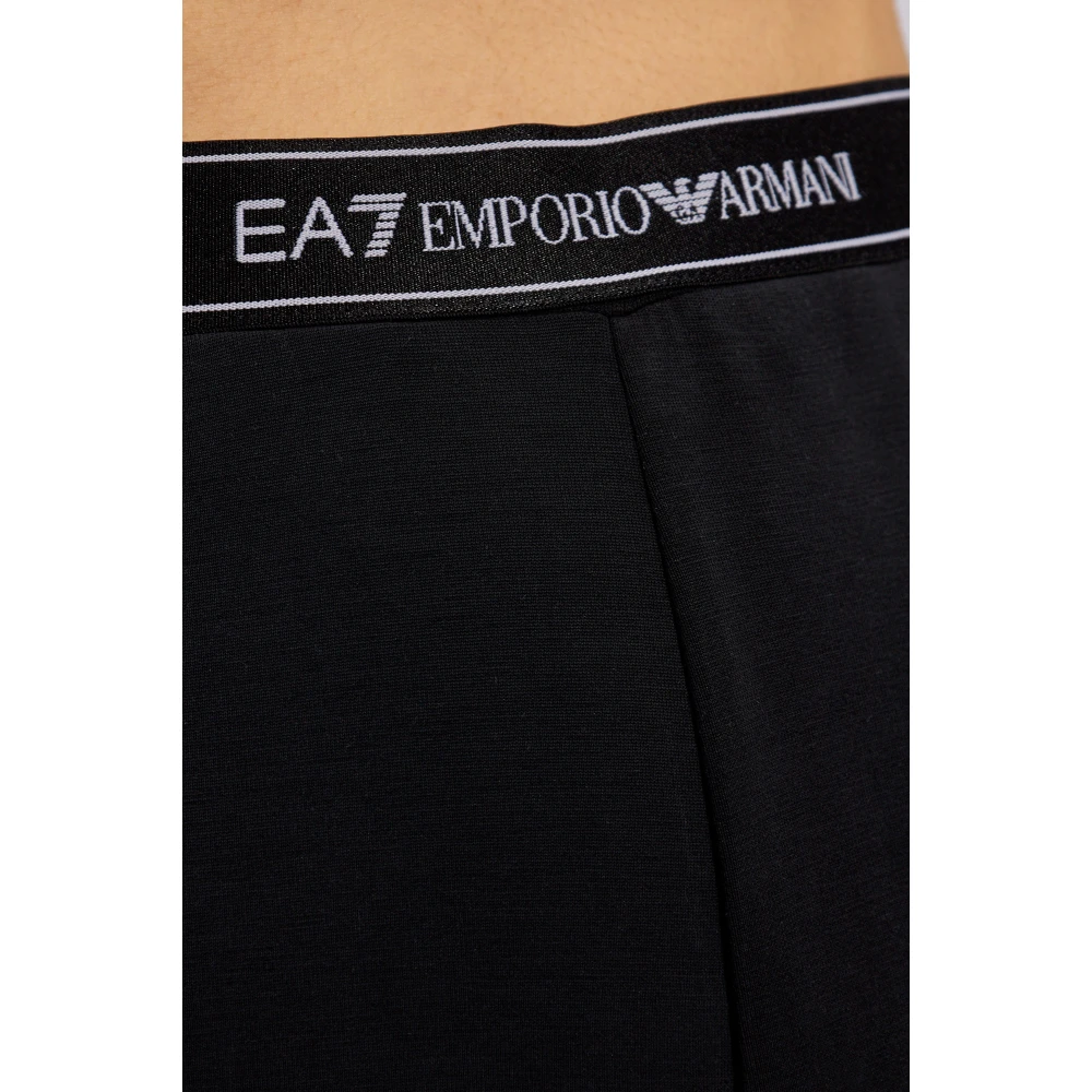 Emporio Armani EA7 Broek met logo Gray Dames