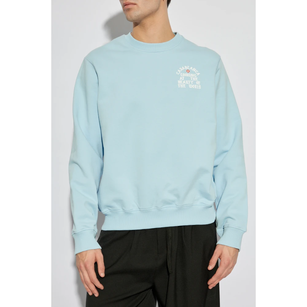 Casablanca Bedrukte sweatshirt Blue Heren