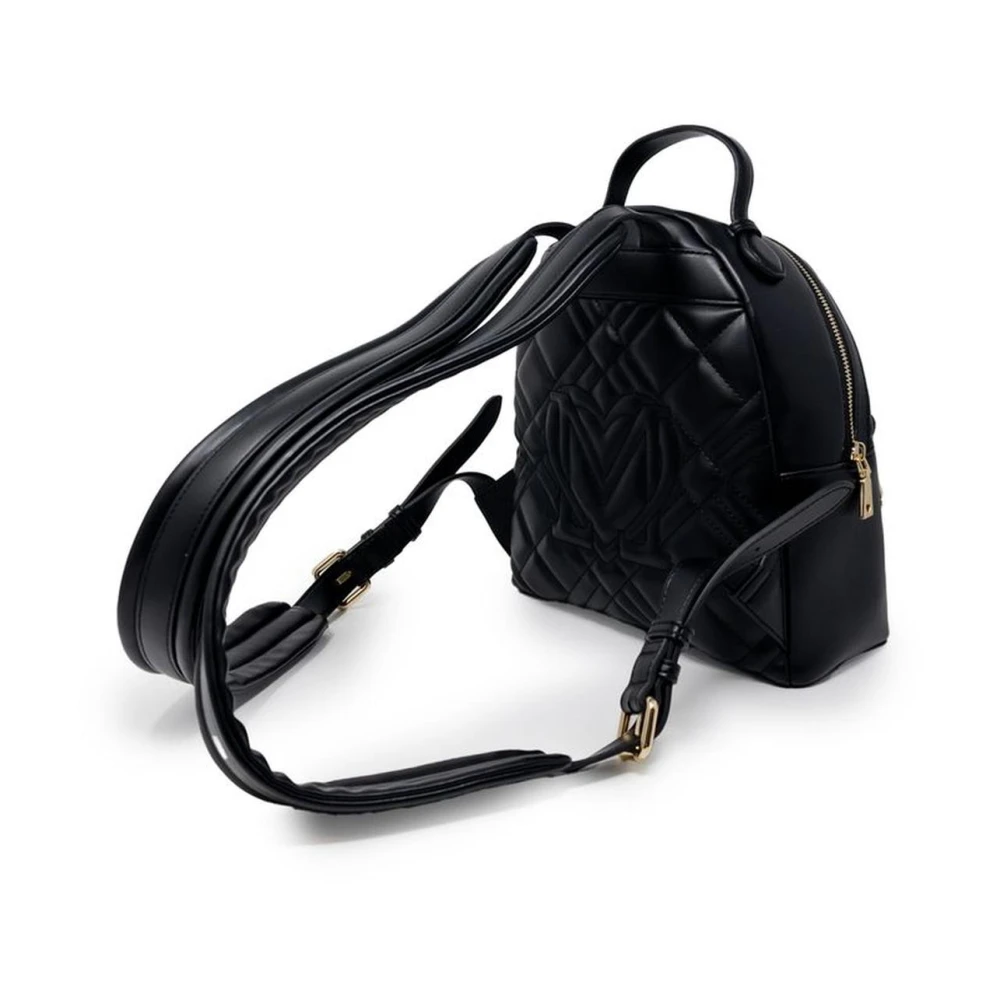 Love Moschino Verstelbare Banden Polyurethaan Rugzak Black Dames