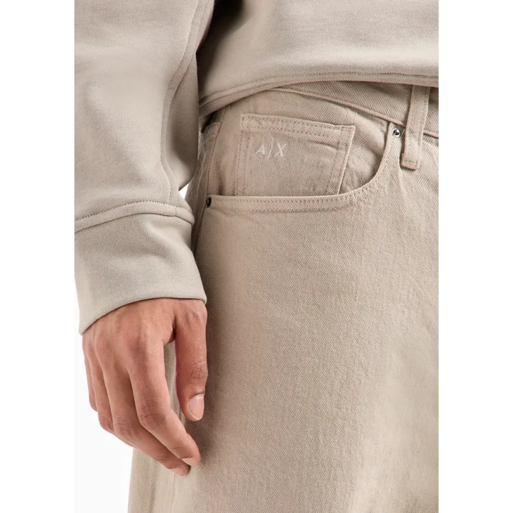 Armani Exchange Beige Jeans voor Stijlvolle Look Beige Heren
