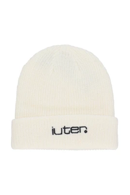 Vit Grid Beanie Mössa