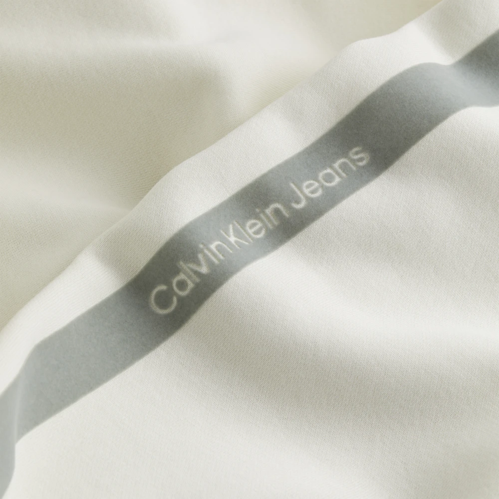 Calvin Klein Crème hoodie met gestreepte mouwen Beige Heren