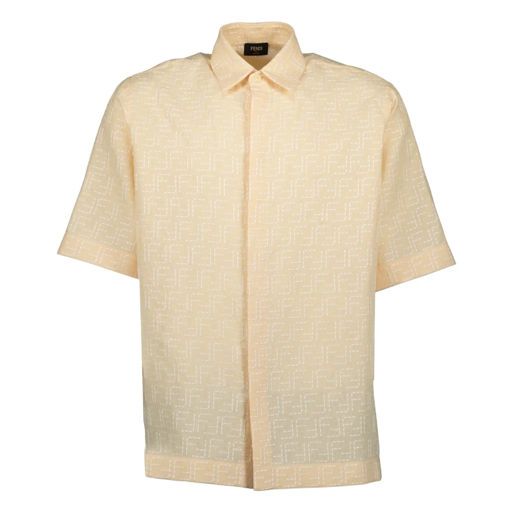 Fendi Beige Gul Linneskjorta Vår-Sommar 2025