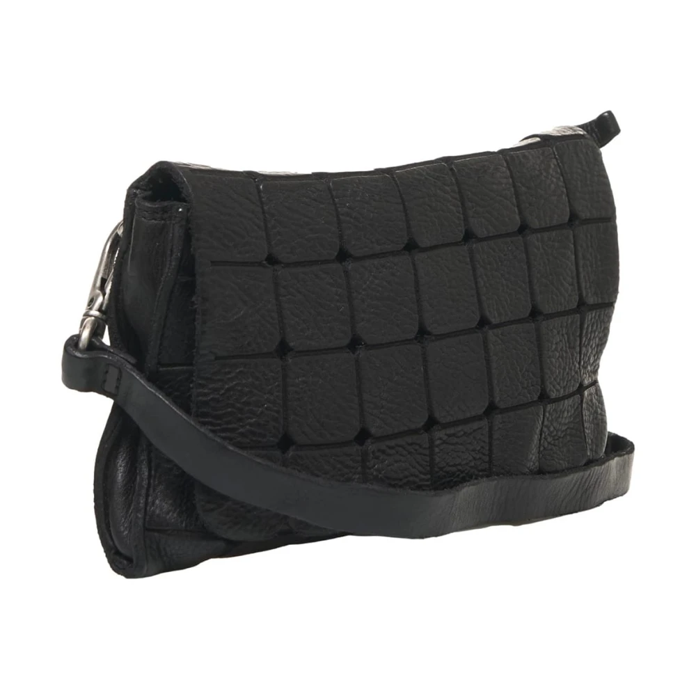 Campomaggi Zwarte Leren Crossbody Schoudertas Black Dames