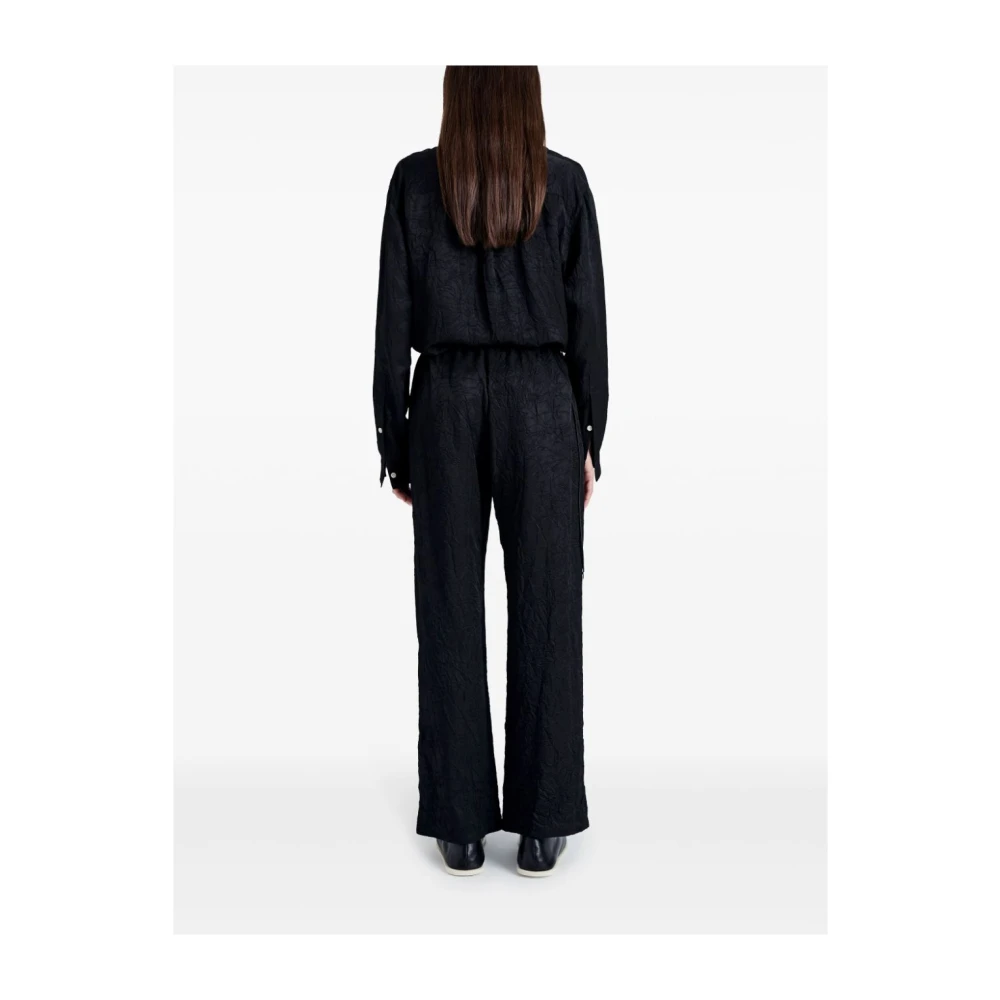 Proenza Schouler Gekreukte Flou Elastische Taille Broek Black Dames