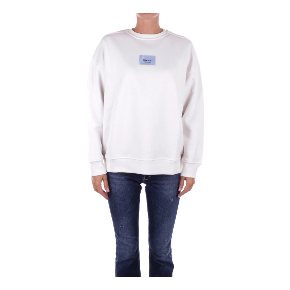 Blugirl Stijlvolle Sweaters voor Vrouwen White Dames