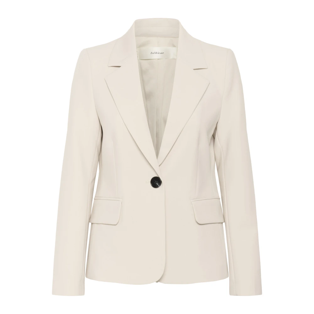 Inwear Beige Elegant Blazer Jacket In Haze - Female - Blazers - Xl - Jackets