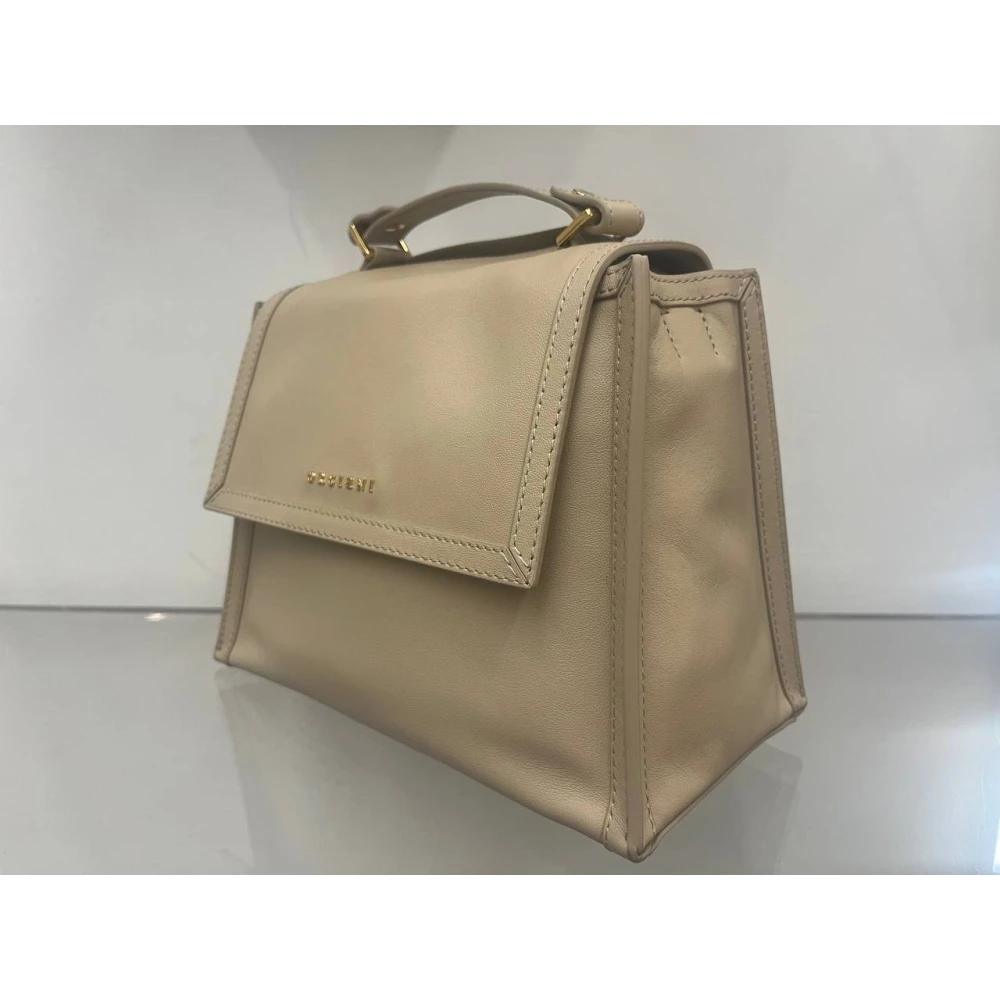 Orciani Zachte Leren Tas Beige Dames