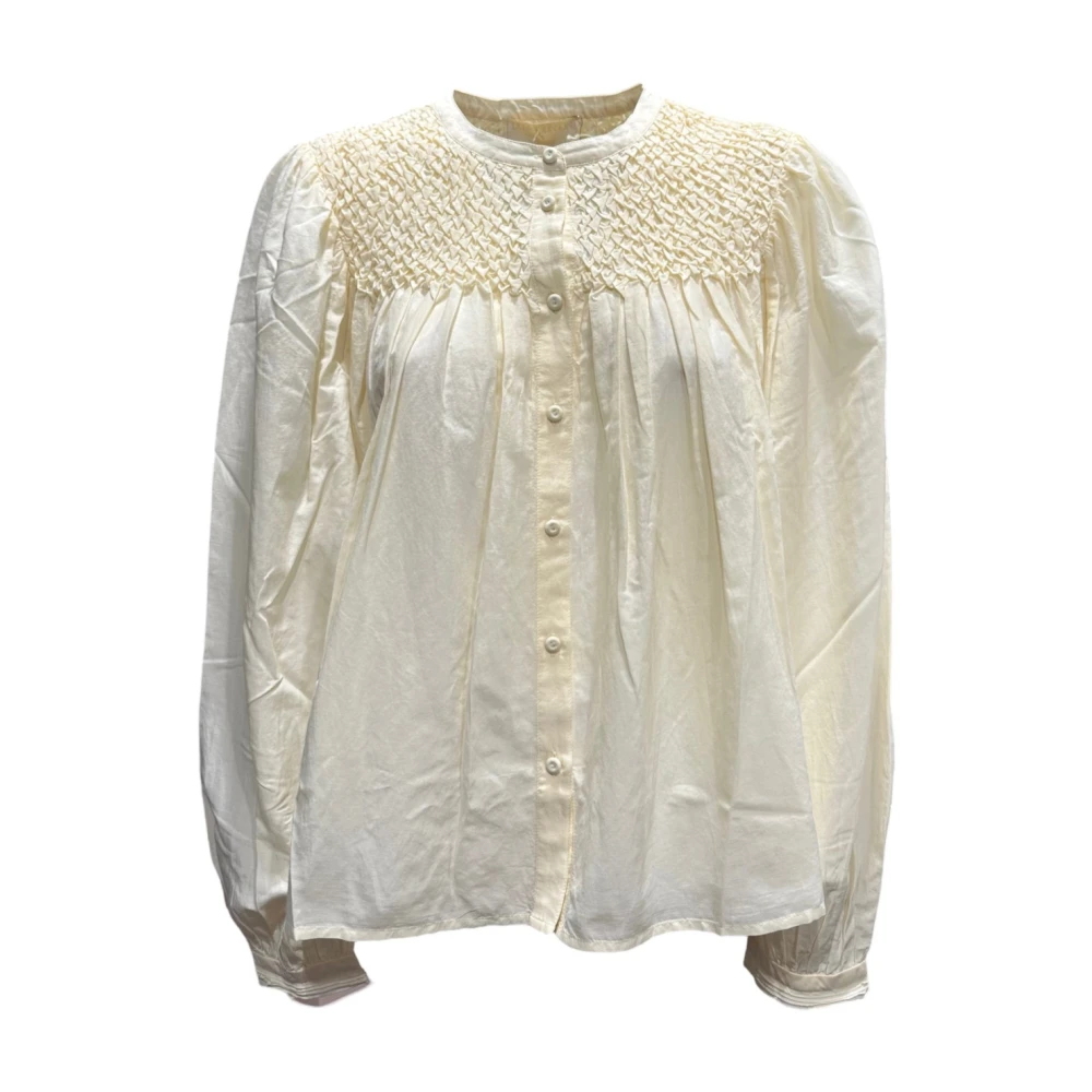 Ulla Johnson Soffia Blouse met Wijde Mouwen White Dames