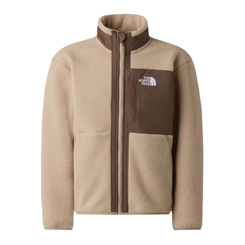 The North Face Beige Fleece Jackets, Unisex, 6 Y, Yumiori Full Zip Jacket