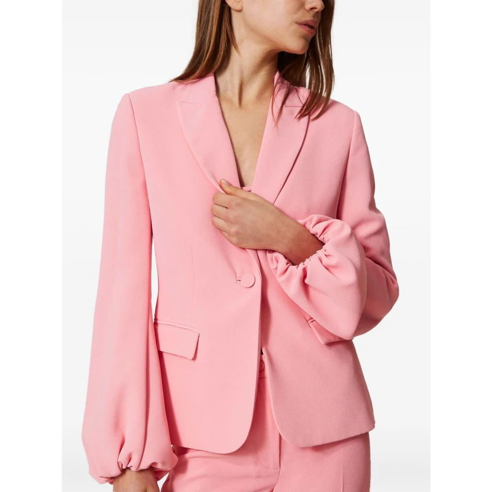 Twinset Roze Jas met Voorknoopsluiting Pink Dames
