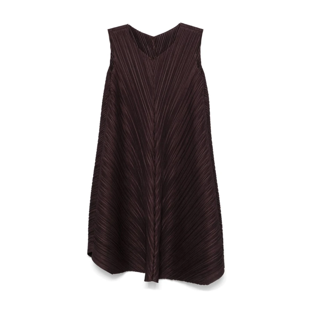 Issey Miyake Donkerbruine Jurk voor Vrouwen Brown Dames