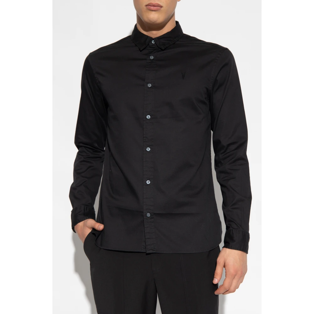 AllSaints Hawthorne Shirt Black Heren