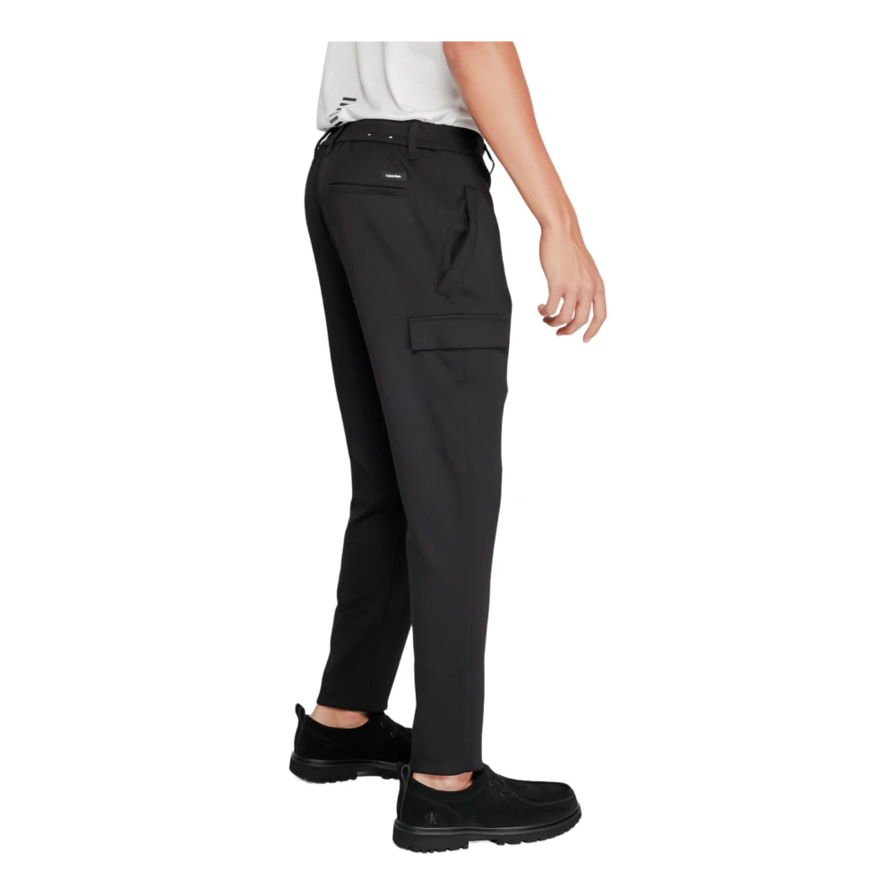Calvin Klein Gebreide Tapered Broek Herfst Winter Collectie Black Heren