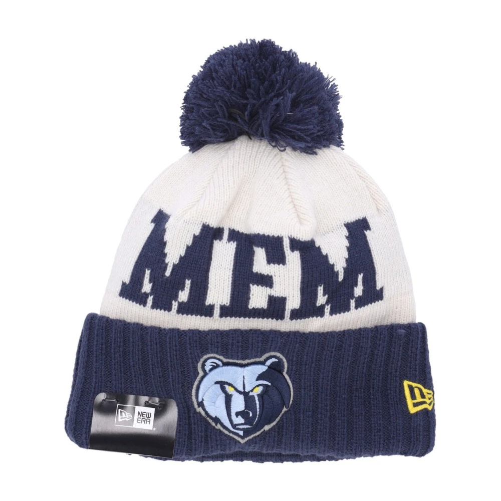 New Era Men's Black Nba Draft Pom Pom Beanie Hat