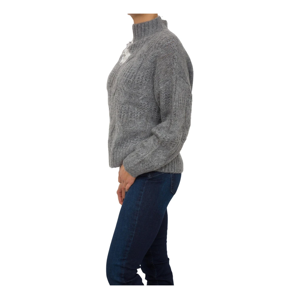 Liu Jo Grijze Gebreide Trui Gray Dames