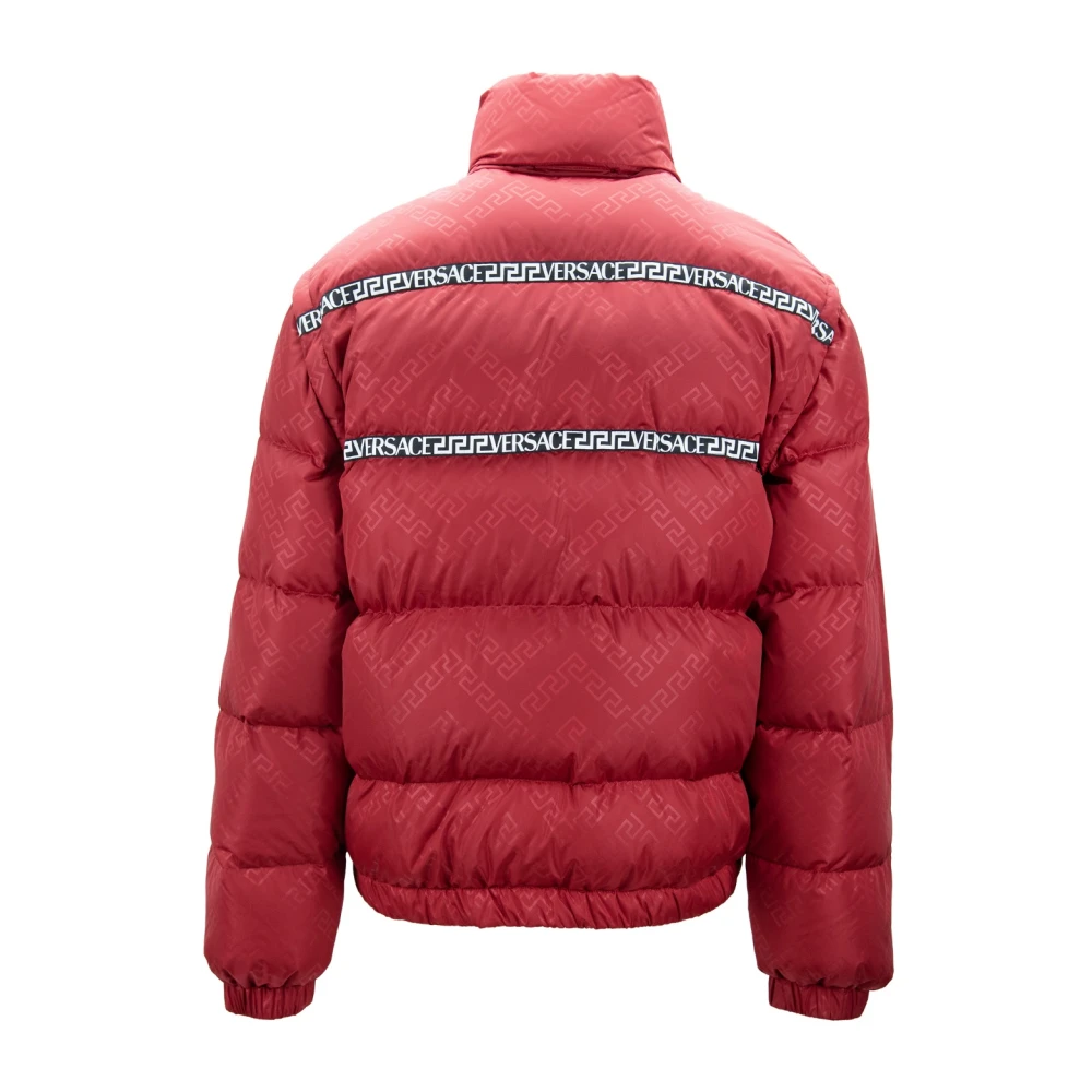 Versace Heren rits gewatteerde jas Red Heren