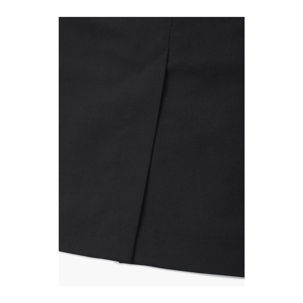 Ami Paris Zwarte wollen viscose jas Black Heren