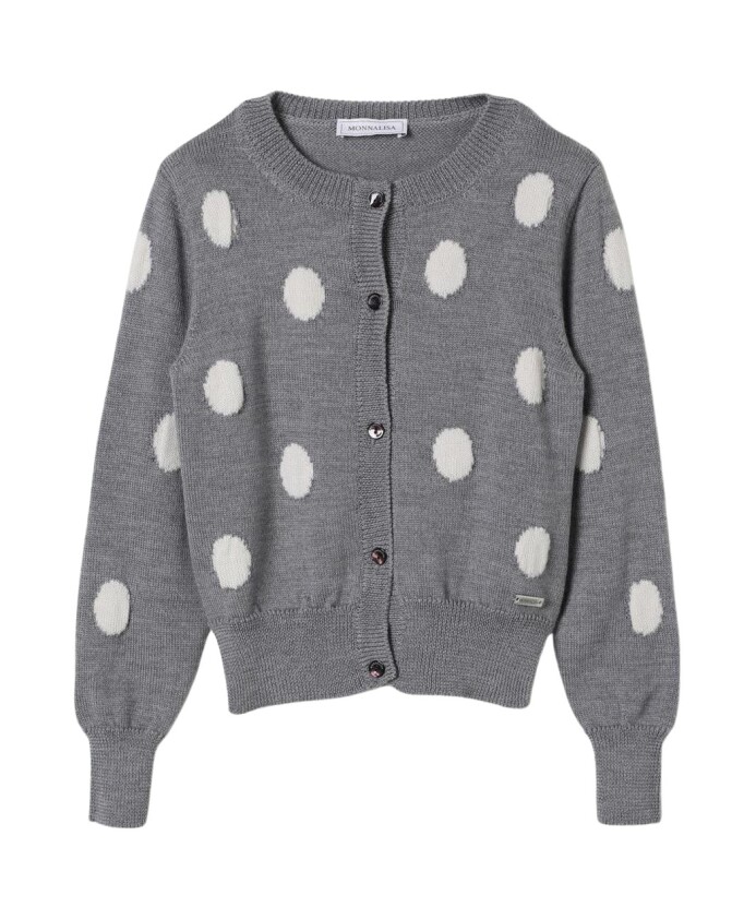 cardigan-en-tricot-a-pois