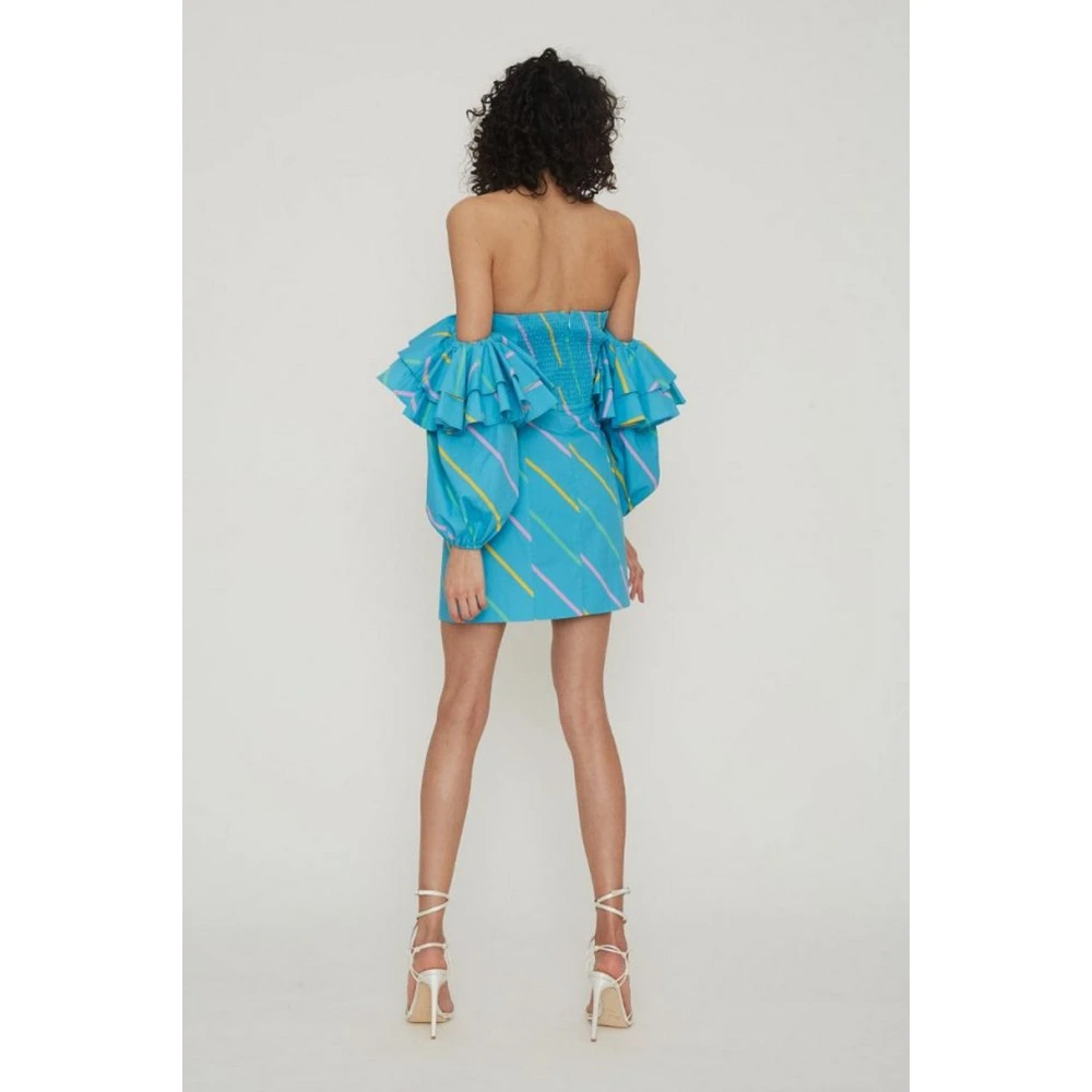 Rotate Birger Christensen Bethany Cocktail Mini Jurk Blue Dames
