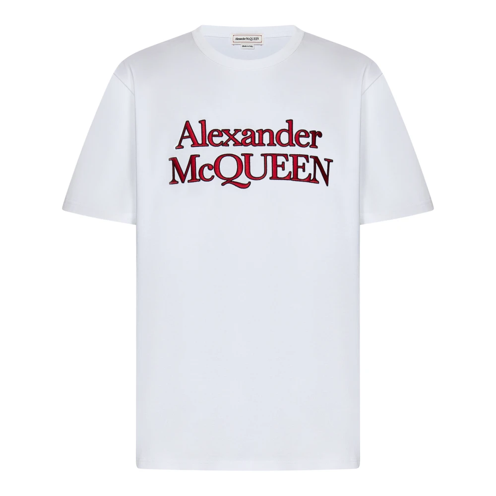 Alexander mcqueen Wit Loose-Fit Katoenen T-Shirt White Heren