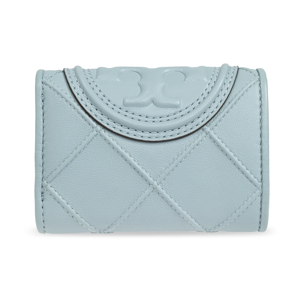 TORY BURCH Leren portemonnee Fleming Blue Dames