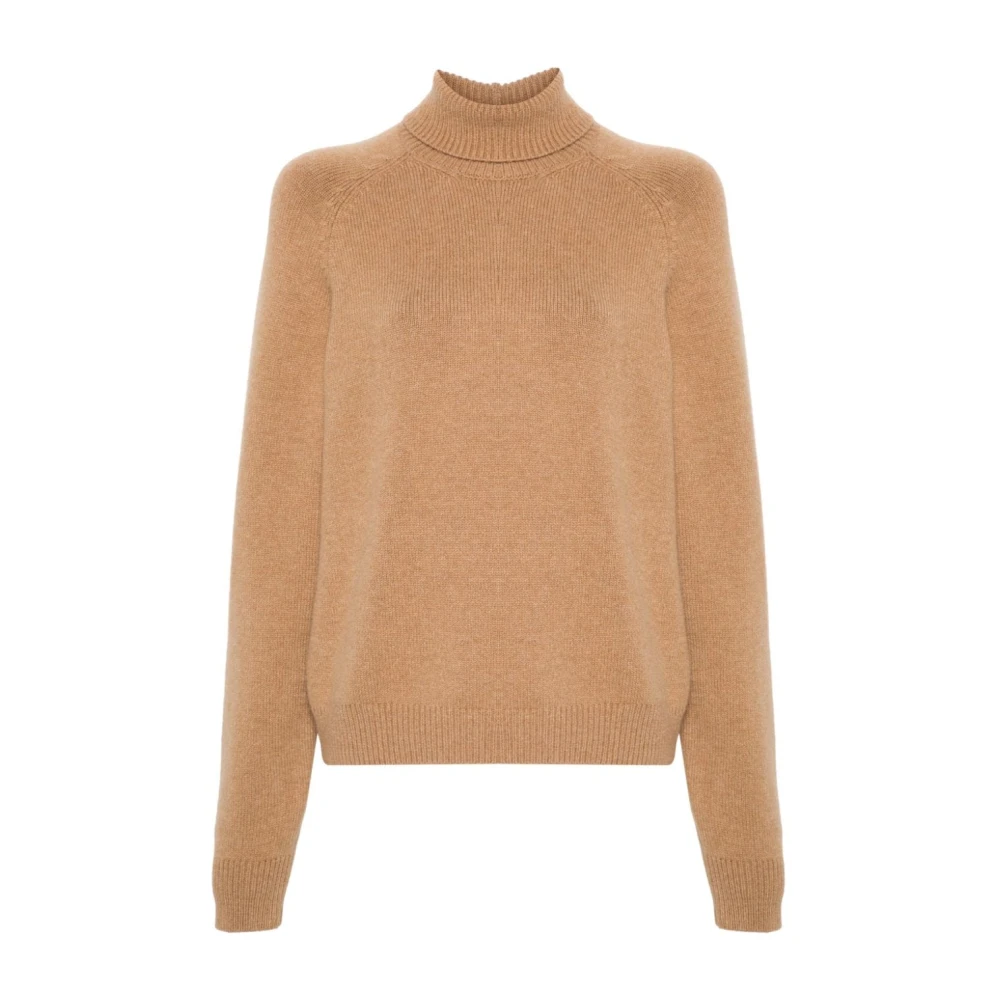 Fendi Kasjmier Hoge Hals Trui Bruin Beige Dames