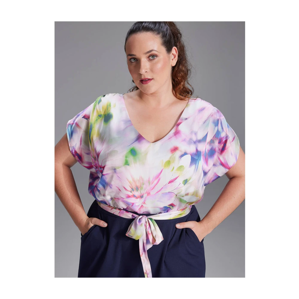 Swing Materiaal Mix Jumpsuit Multicolor Dames