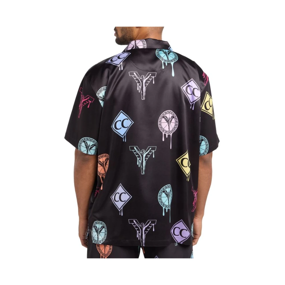 carlo colucci Logo Print Shirt voor Heren in Zwart Black Heren