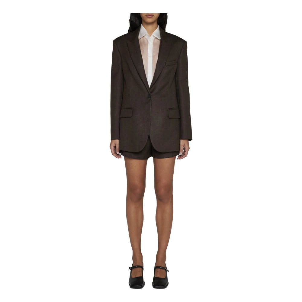 Blanca Vita Bruine Shorts met Riemlussen Brown Dames
