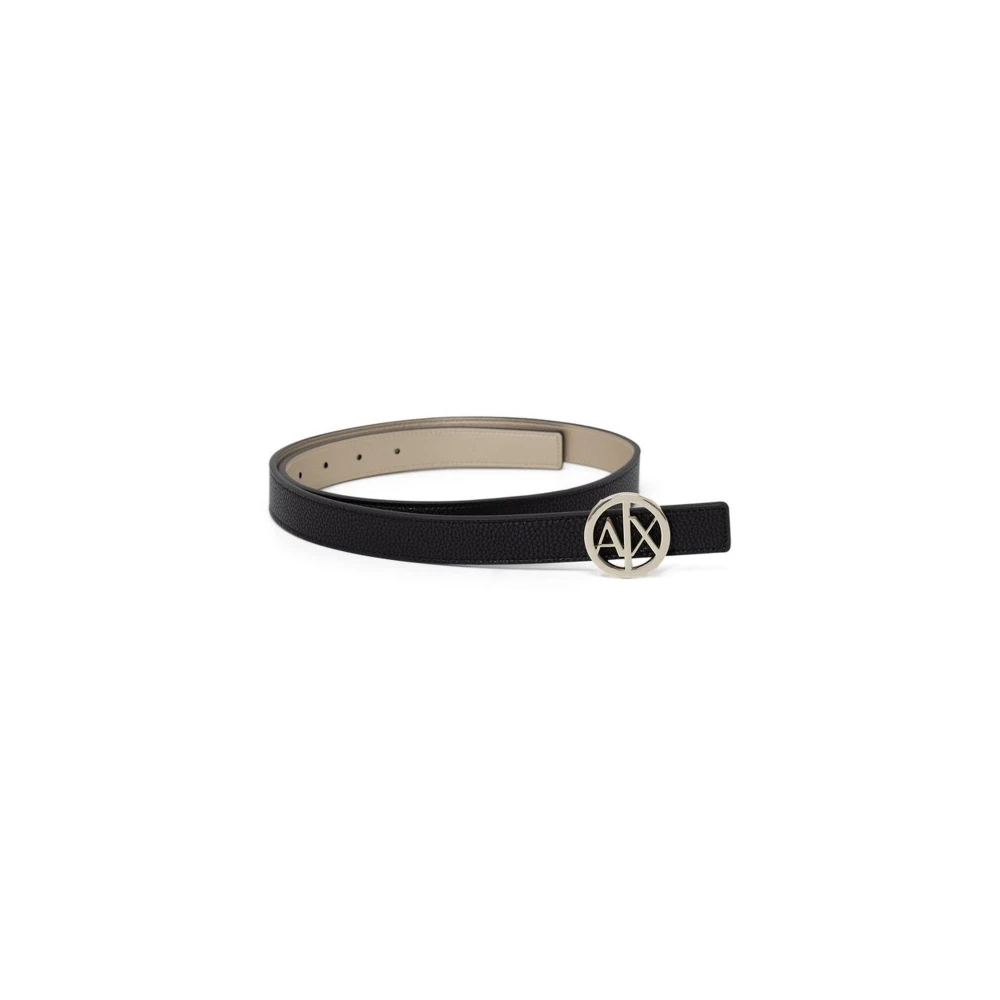 Armani Exchange Polyester riem met afwerking Black Dames