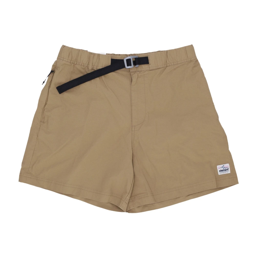 Element Beige Ripstop Elastic Waist Walkshorts With Pockets - Male - Casual Shorts - S - Shorts